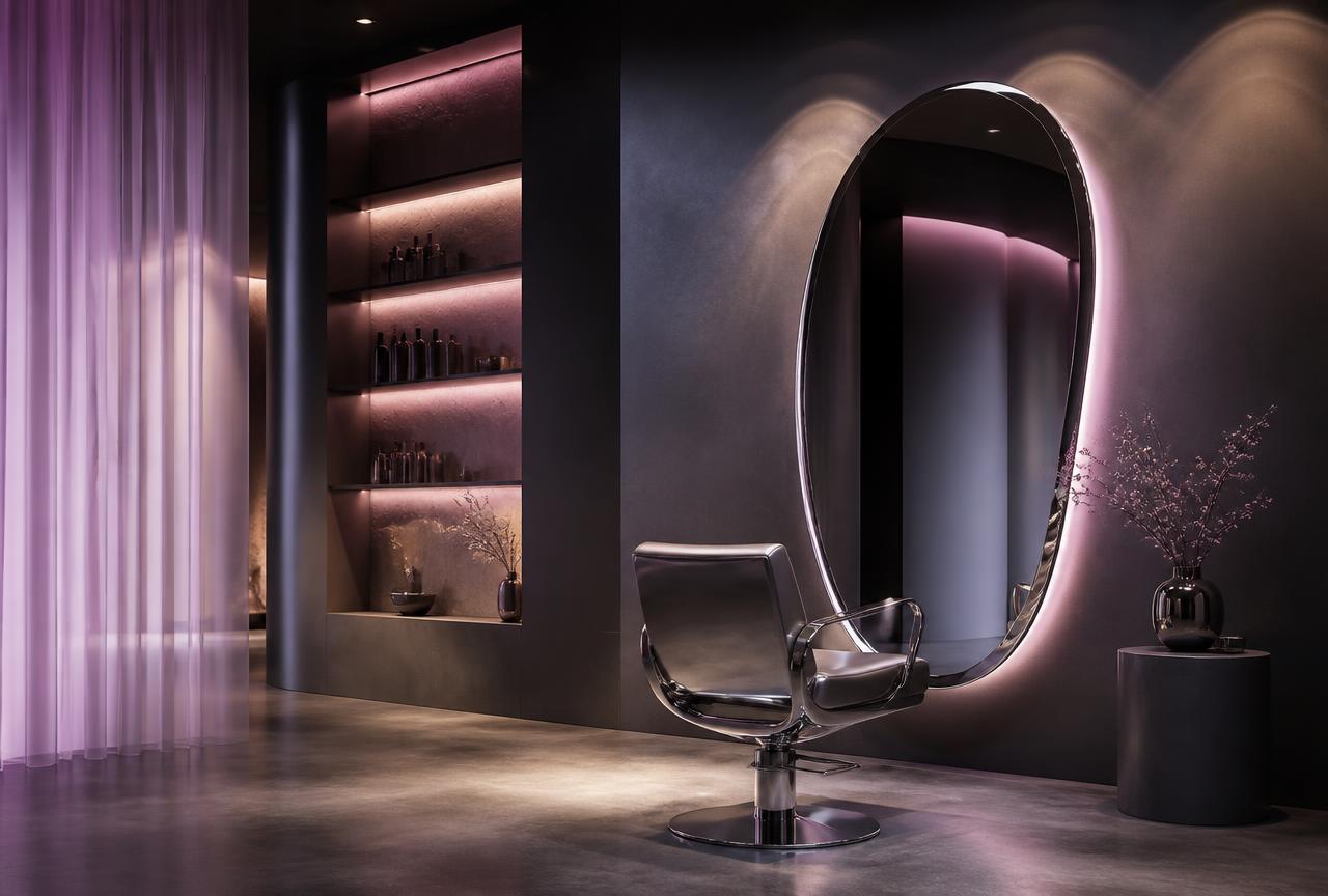 Elegant beauty studio visual used for the Vellure Atelier concept
